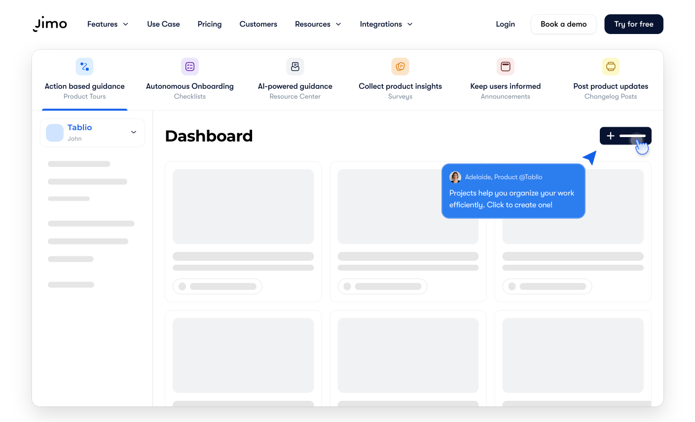 Jimo product onboarding platform