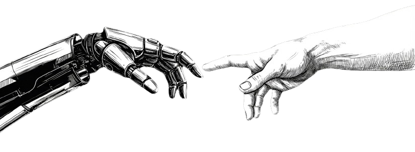 Human and AI working together