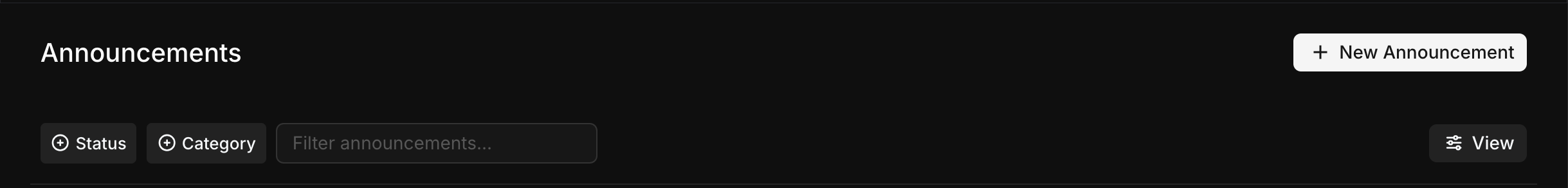 New Announcement