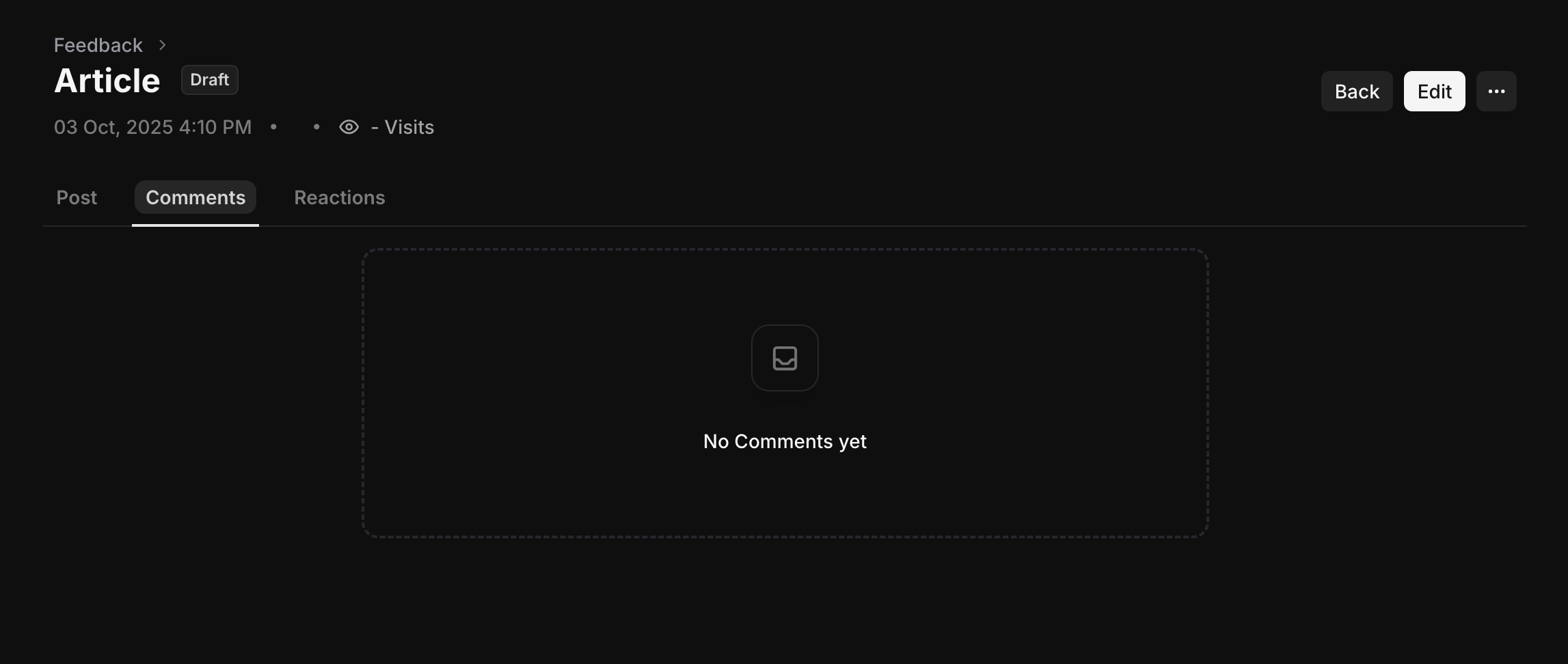 Feedback Comment Page