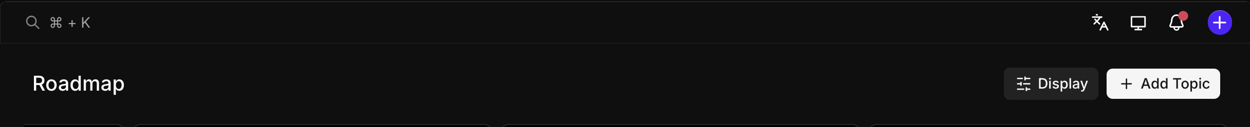Roadmap Creation Button
